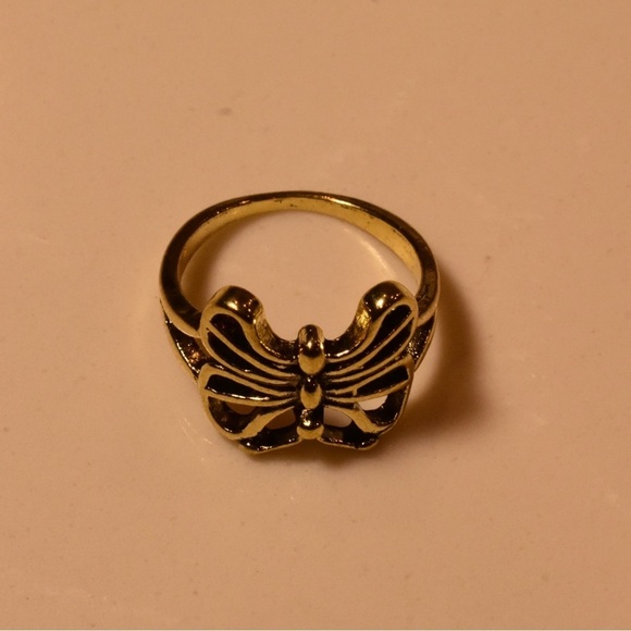 5/$25 Elegant Gold Butterfly Ring - Picture 2 of 7